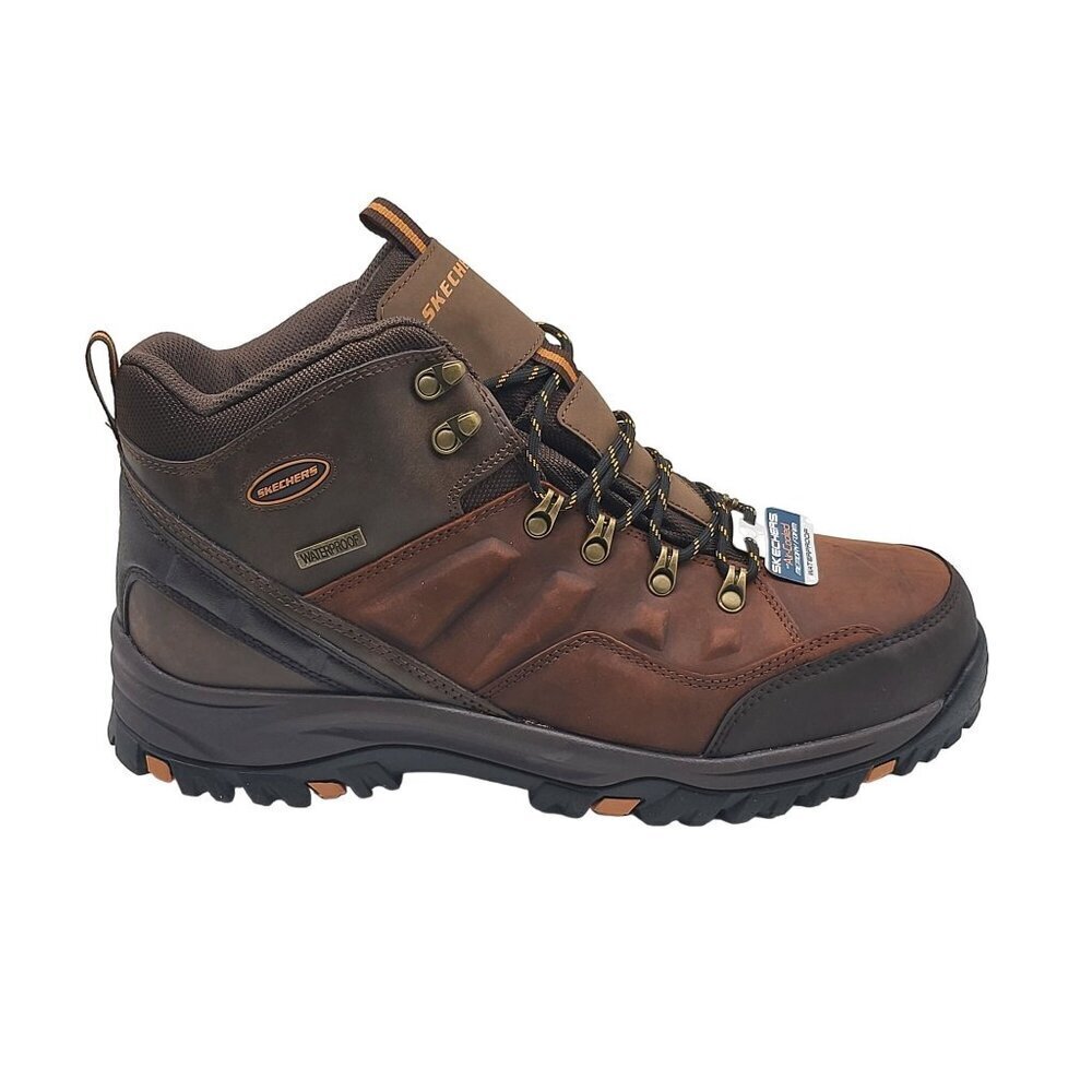 Skechers leather Mens‎ Waterproof Relaxed Fit Air-Cooled Memory Foam Boots Sz 13